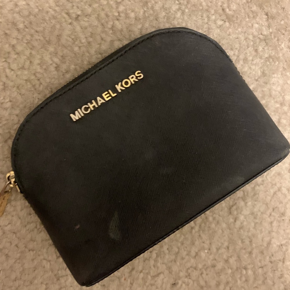 Michael Kors cosmetic leather bag